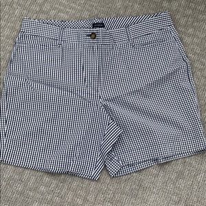Stylish Navy Blue and White Check Shorts